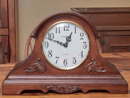Howard Miller Mahogany Stain Finish Mantel  Clock