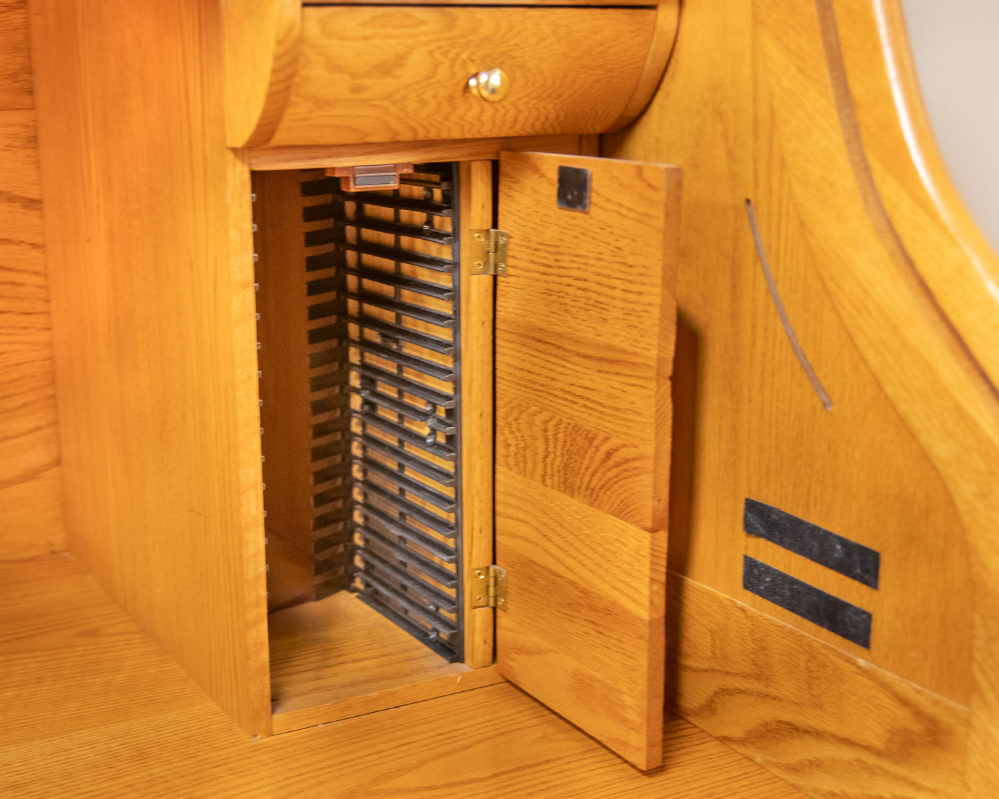 Golden Oak Roll-Top Desk