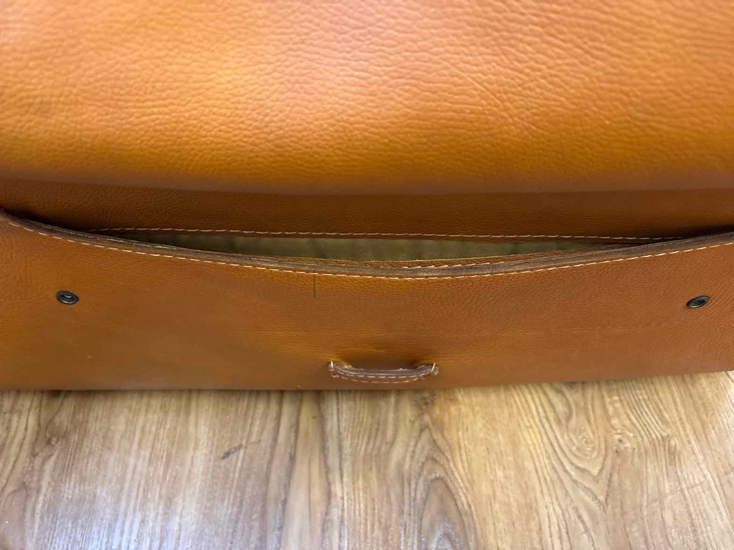 Roche Bobois 'Ascot' Cognac Leather Sofa