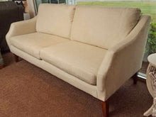 Best Chair Inc.Ivory & Grey Herringbone Pattern Upholstered Sofa
