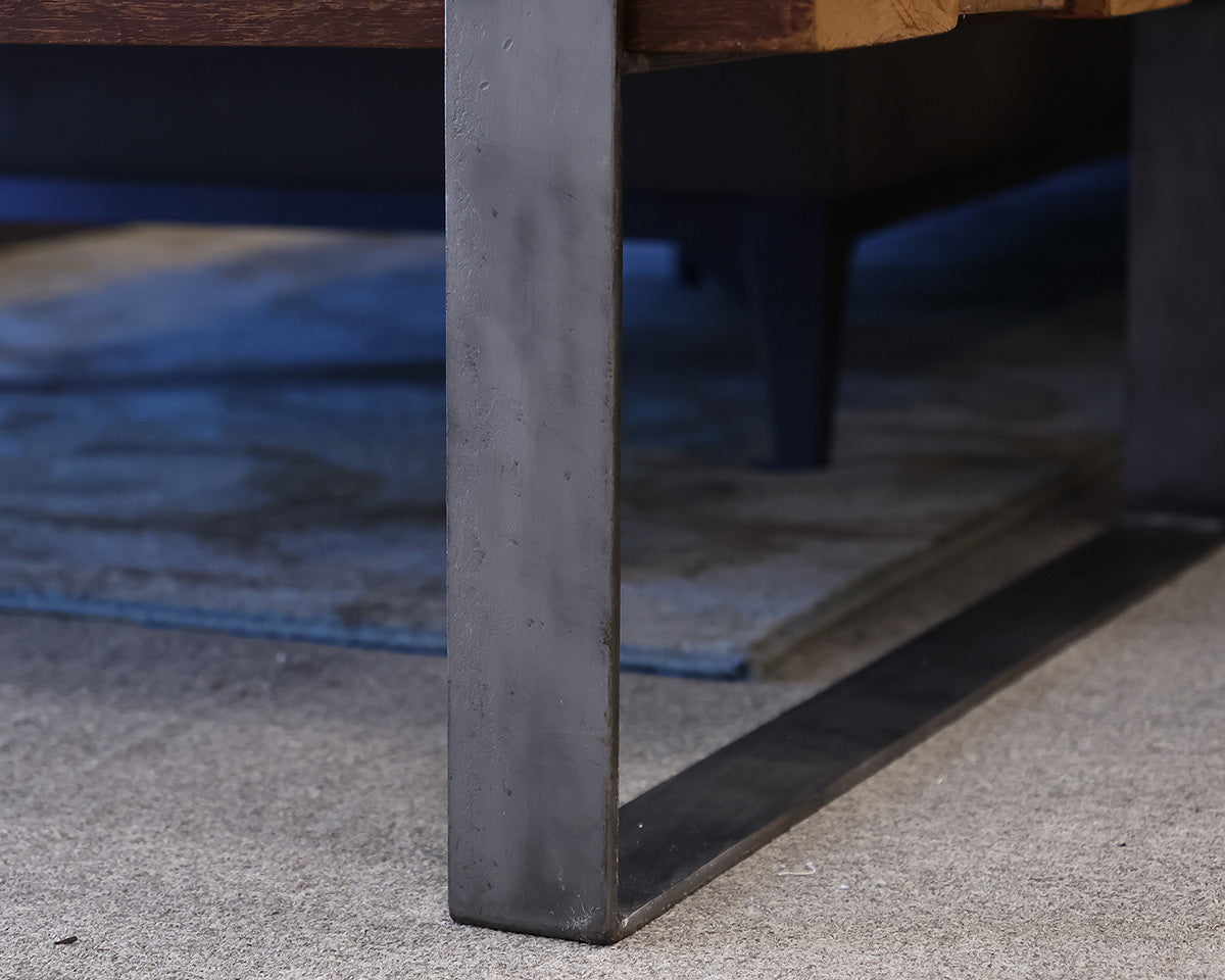 Rustic Wooden Slab Coffee Table