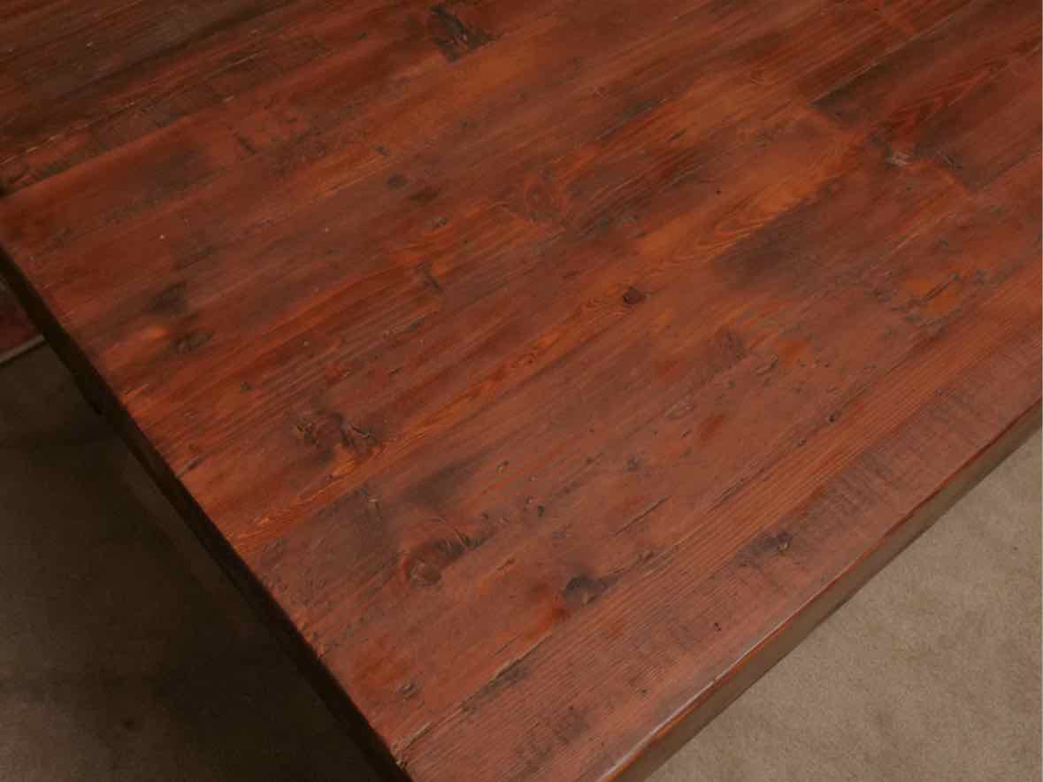 Pottery Barn 'Griffin' Reclaimed Pine Cocktail Table with Wrought Iron Legs
