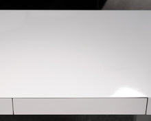 White Lacquer Desk with 2 Drawers