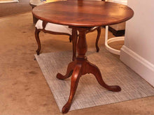 Cherry Round Tilt Top Pedestal Accent Table