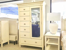 Ethan Allen 'Swedish Home' Cream Armoire with Mirrored Door