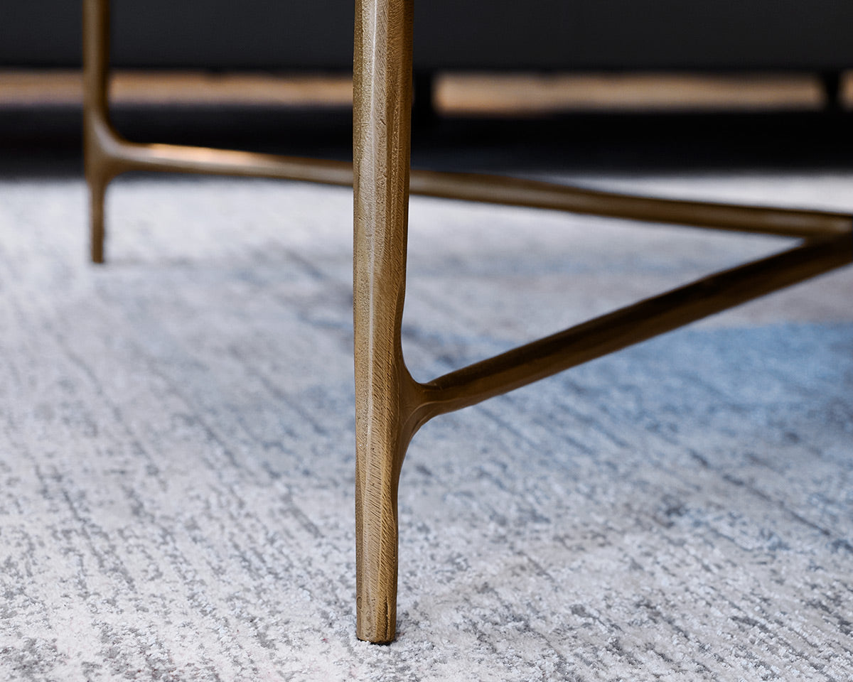 Restoration Hardware Thaddeus Round Marble Cocktail Table