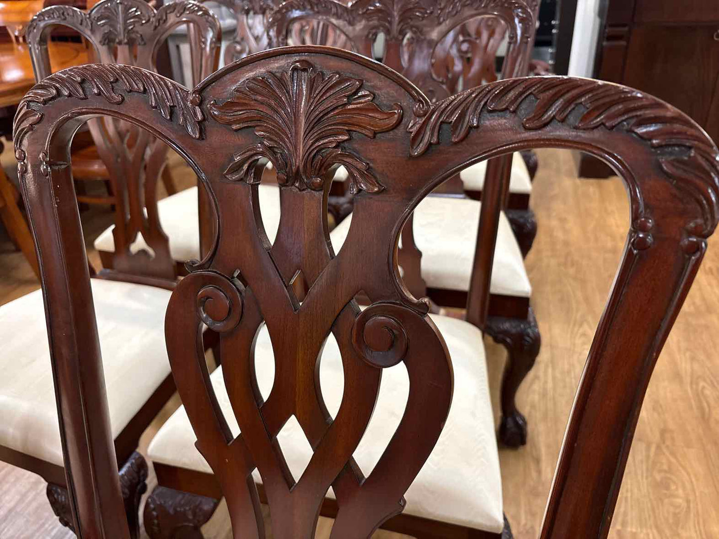 Maitland Smith Set of 10 Chippendale-Style Dining Chairs