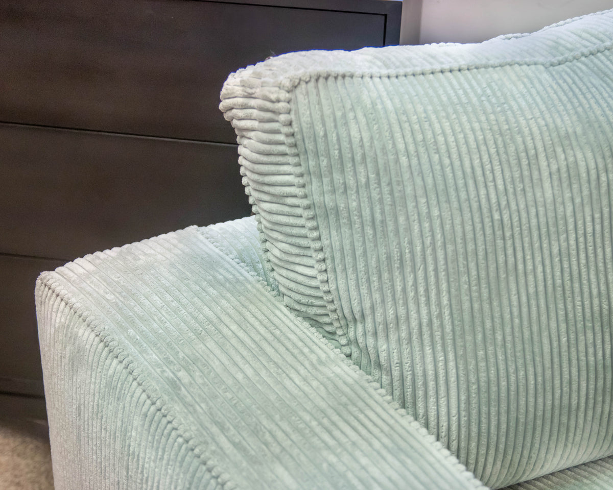 Circle Furniture Oversized Arm Chair & Ottoman in Corduroy