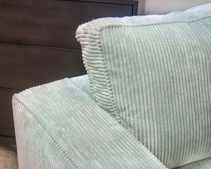 Circle Furniture Oversized Arm Chair & Ottoman in Corduroy