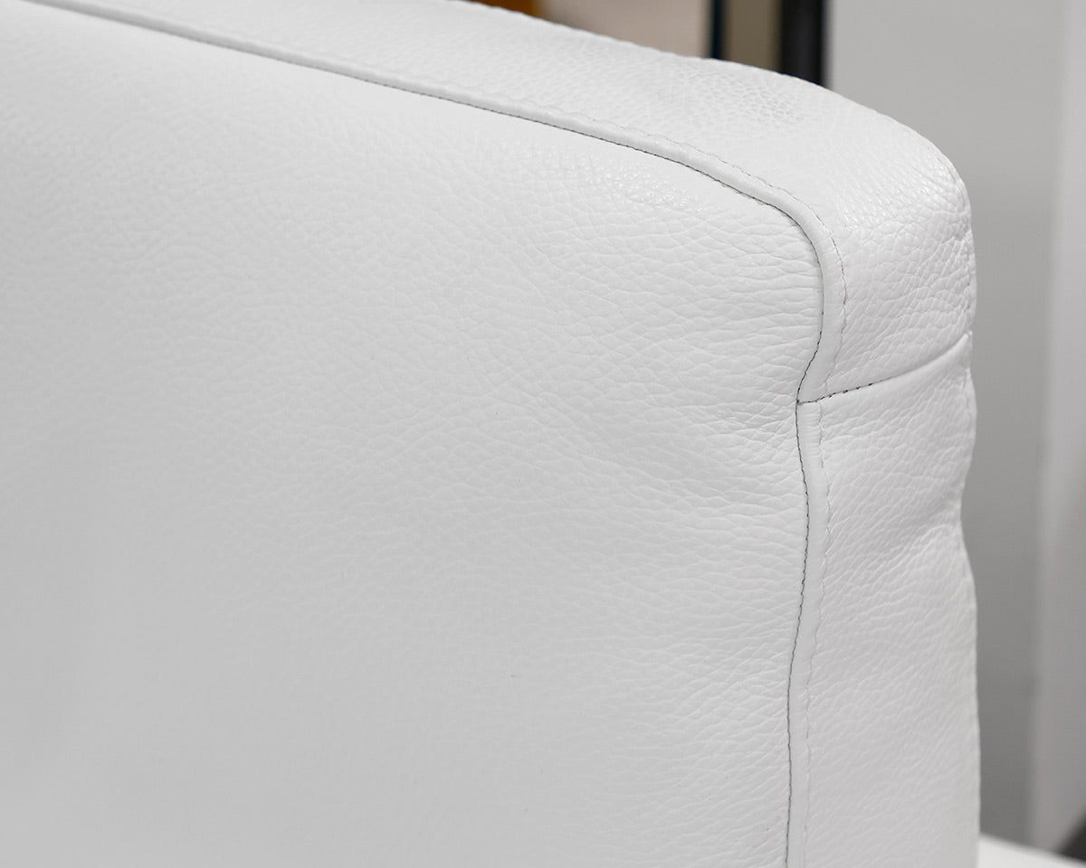 Giuseppe Nicoletti White Leather Sofa