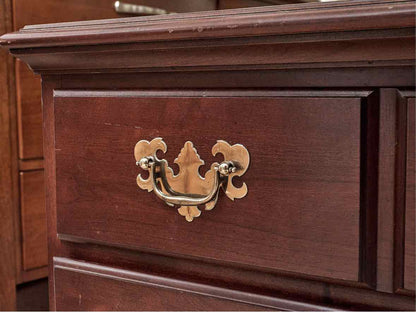 Kincaid Mahogany 2 Drawer Nightstand with Brass Chippendale Handles