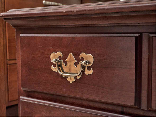 Kincaid Mahogany 2 Drawer Nightstand with Brass Chippendale Handles