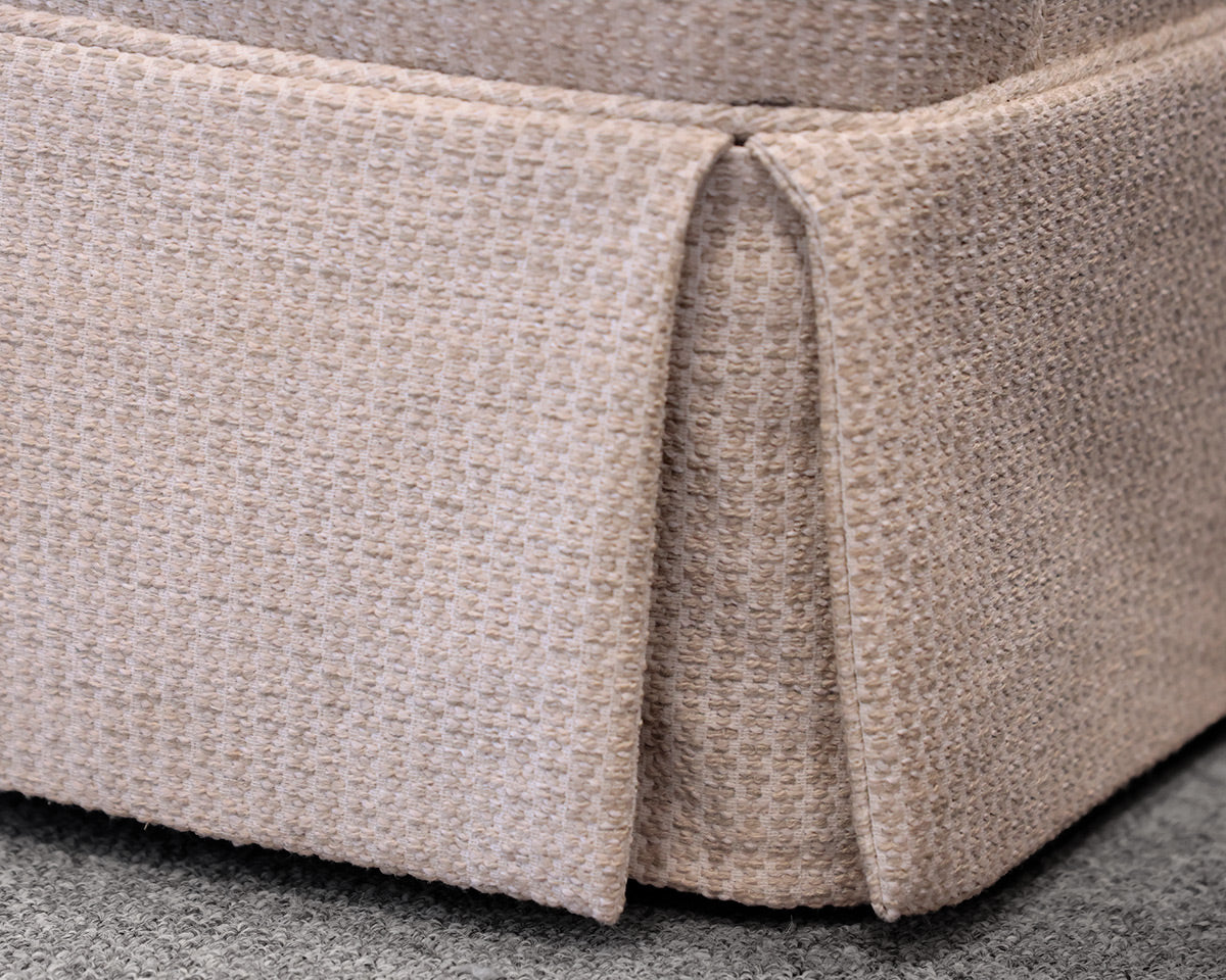 Custom 3 Cushion Skirted Sofa