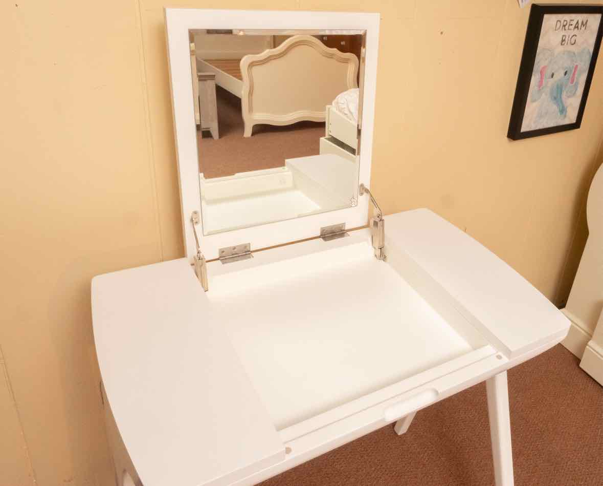 Crate & Barrel  "Paris' Flip Top Mirror & Storage Desk /Vanity