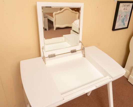 Crate & Barrel  "Paris' Flip Top Mirror & Storage Desk /Vanity