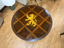 Mahogany Inlaid Round Accent Table