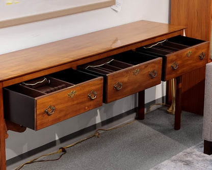 Wright Table Company Chippendale Solid Yew Wood Console