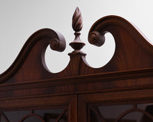 Single Piece Mahogany China Cabinet