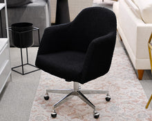 Black Boucle Desk Chair