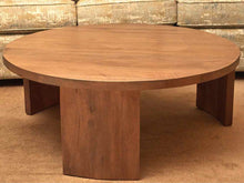 Round Grey Oak Cocktail Table