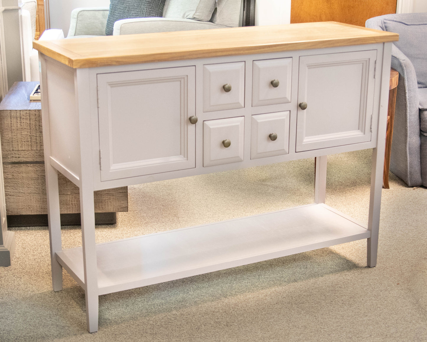 Safavieh 'Charlotte' Console in Grey Finish W/ Light Oak Top