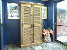 Restoration Hardware Double Shutter Door Armoire with Iron Latches in Oak