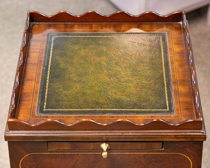 Maitland Smith Mahogany Gallery Top Side Table