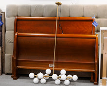 Brass Radial Bulb Chandelier