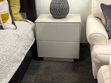 Pair of CB2 Grey Lacquer Nightstands