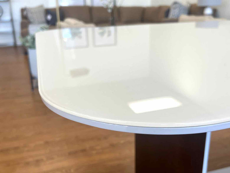 Contemporary White Lacquer Dining Table