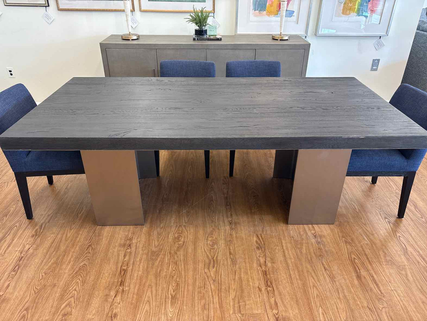RH I-Beam Rectangular Dining Table