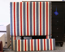 Upholstered Twin Stripped Bed Frame