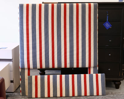 Upholstered Twin Stripped Bed Frame