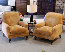Pair of Gold Tweed Accent Chairs