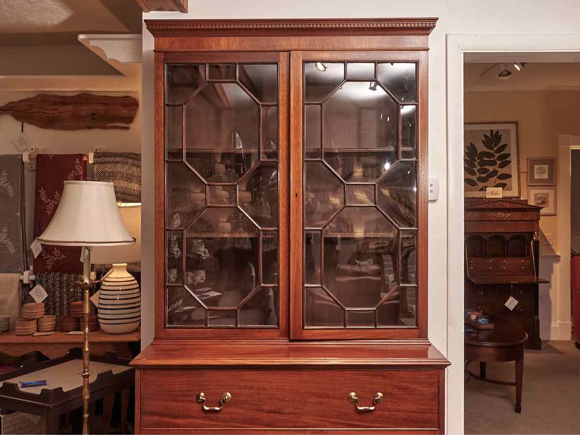 Baker Mahogany 2 Piece  Secretary Desk with Drop Down Desk