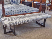 Lee Industries Bench in Zebra Pattern on Steel Legs