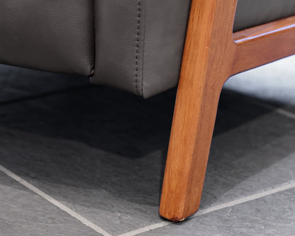 Gray Leather Recliner