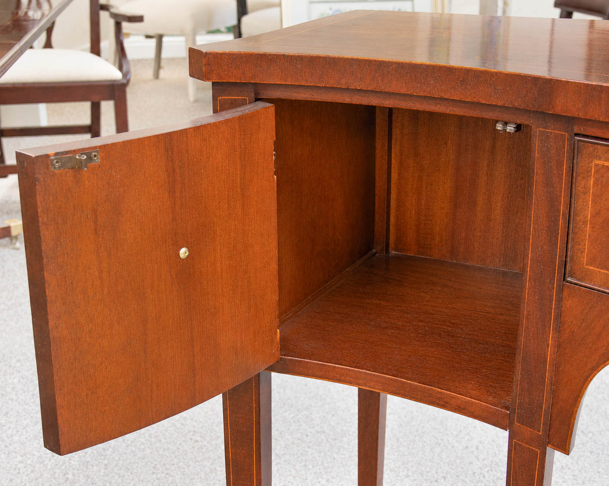 Baker "Historic Charleston" Federal-Style Mahogany Serpentine Console Table