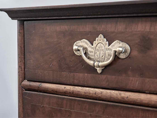 Benchmade Burled Walnut Four Drawer Chest