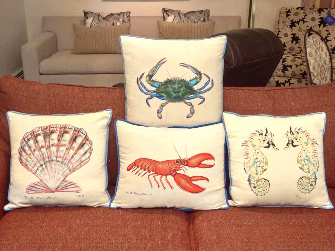 Set Of 4 Nautical Theme Accent Pillows