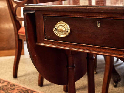 Drexel Mahogany Dropleaf Servers with 2 Drawers
