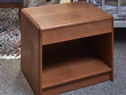 Mid-Century Modern Style Teak Open Nightstand