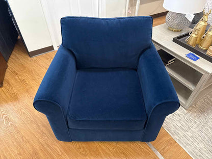 Pottery Barn Arm Chair in Navy Velvet