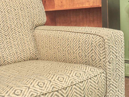 Pair of Boston Interiors Swivel Chairs with Ottomans