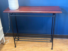 Cherry Console Table on Iron Base
