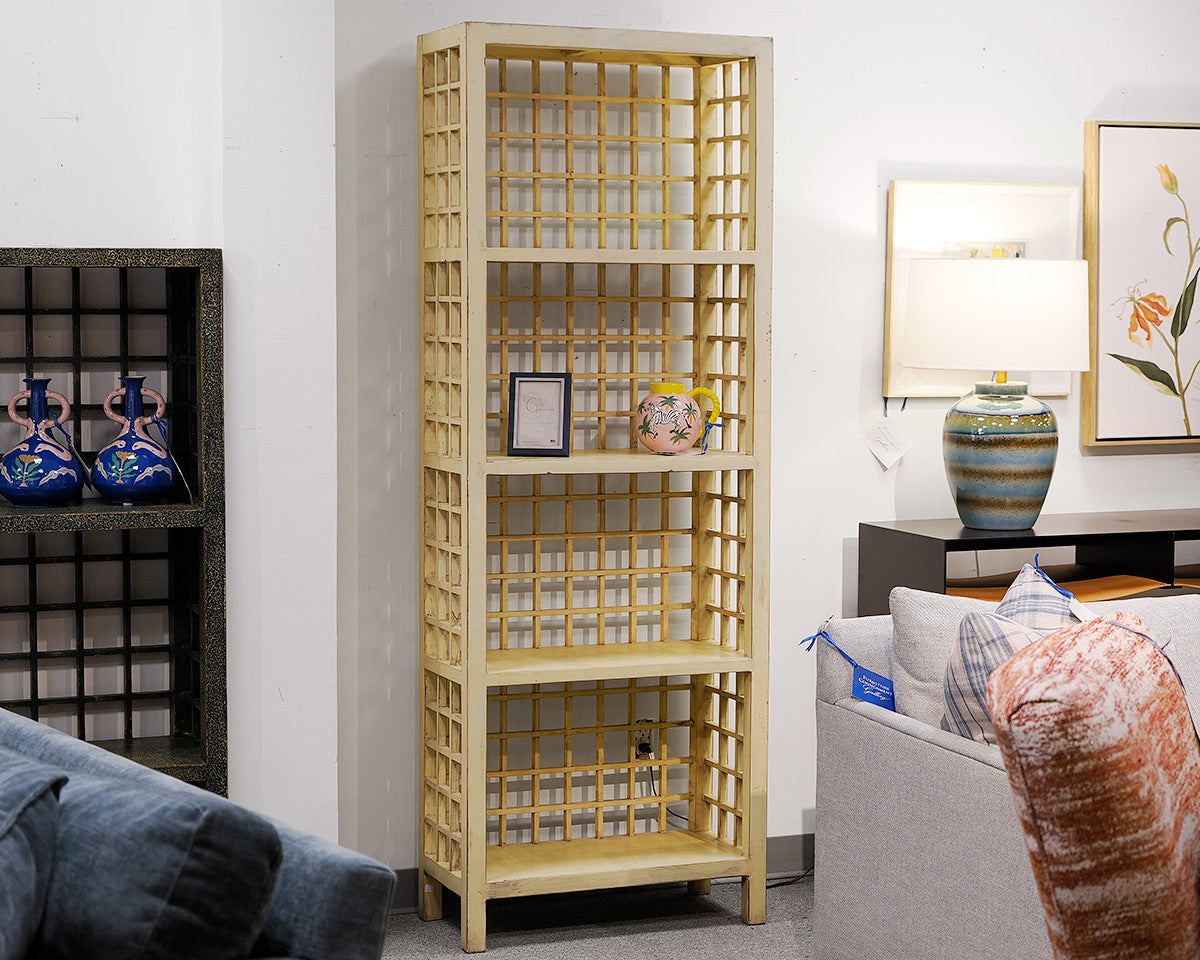 Yellow/Green Windowpane Bookcase