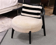 Crate & Barrel Matador Shearling Accent Chair w/ Faux Fur Cushion