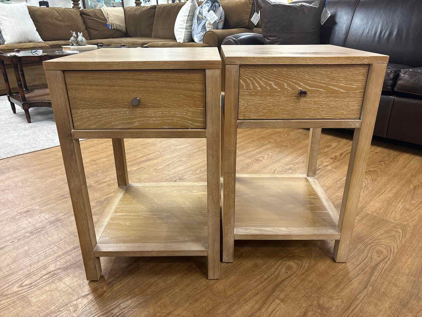 Williams Sonoma for West Elm Pair of 'Brennan' Side Tables