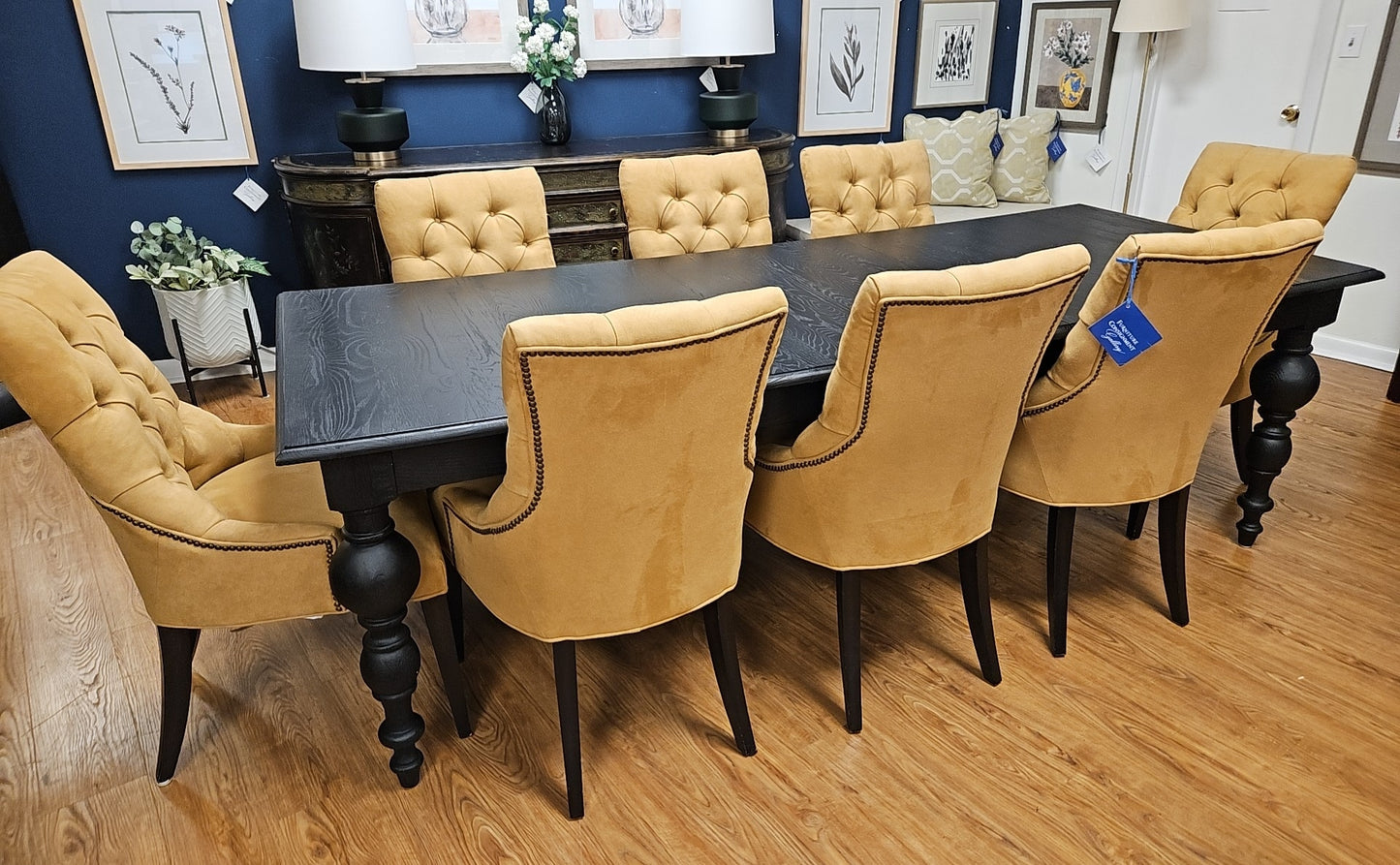 RH Set of 8 'Martine' Tufted Dining Chairs