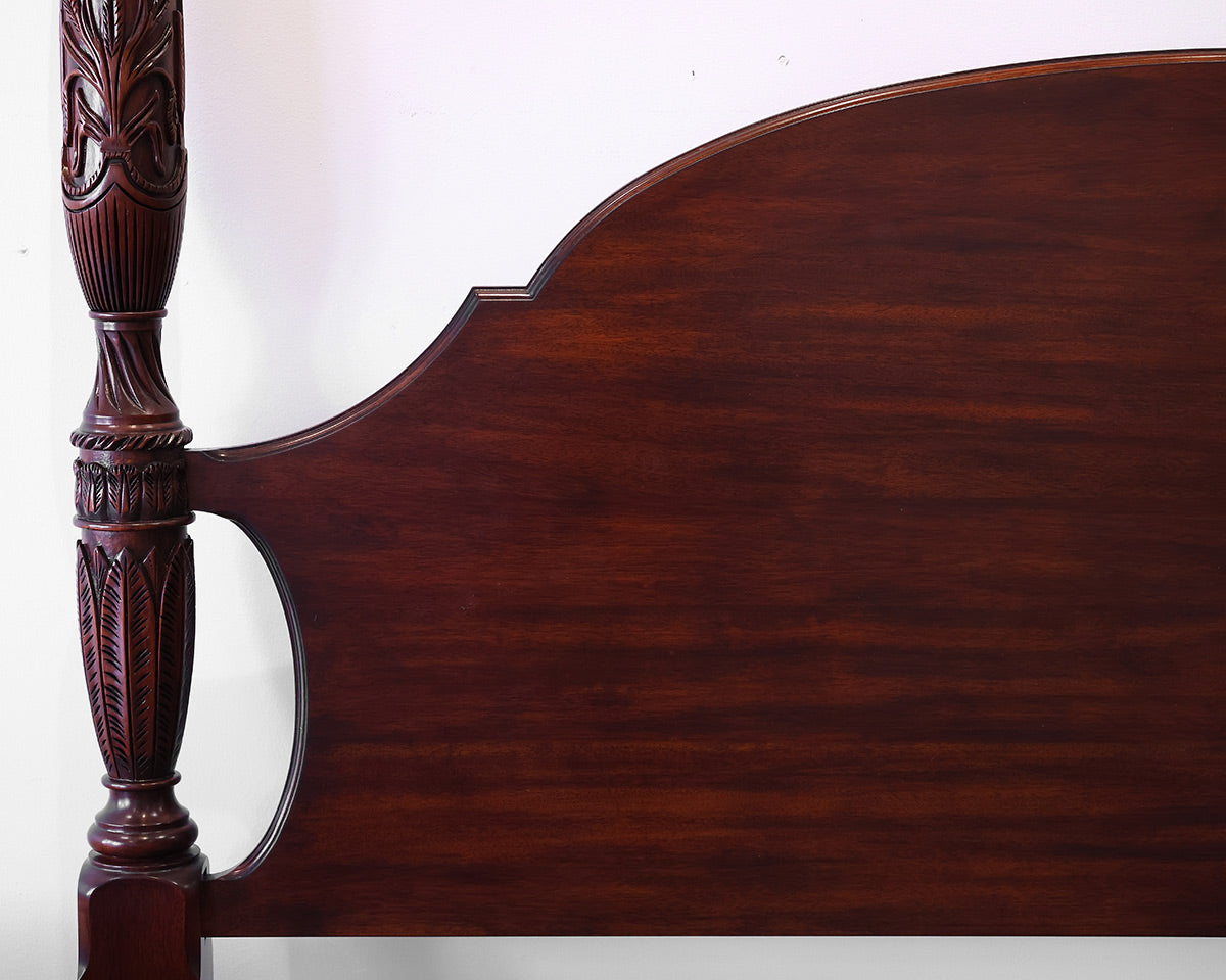 Henkle Harris Rice Four Post Carved Queen Bed